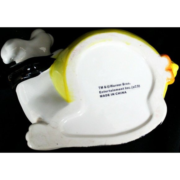 '02 Warner Bros Looney Tune Sylvester Cat Tweety Bird Flower Pot Planter Ceramic - Picture 11 of 12